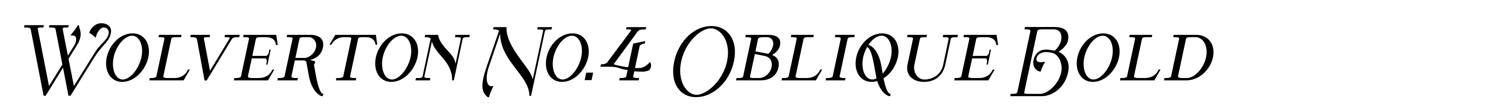Wolverton No.4 Oblique Bold